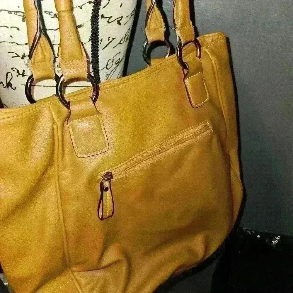 Black Rivet Womans Brown Shoulder Bag Purse - Picture 7 of 11